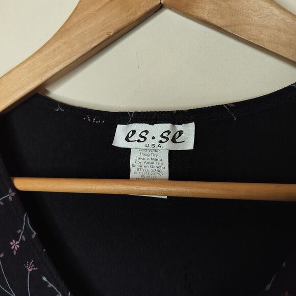 Es Se Vintage Cardigan Made in USA Floral Dainty Stretch - Picture 6 of 8